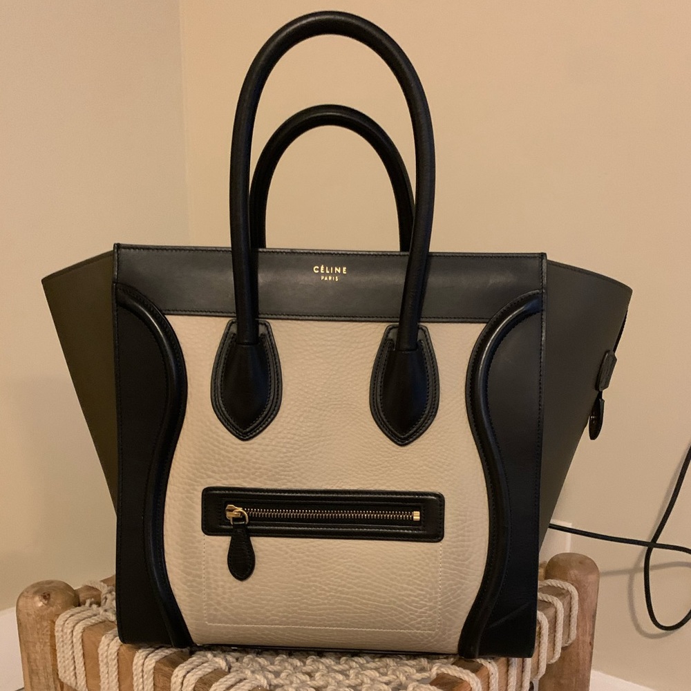 Tricolor CELINE mini luggage